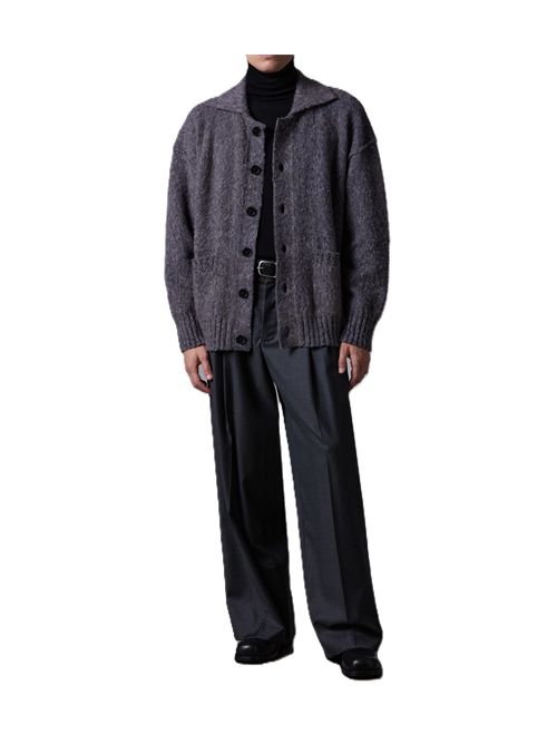 Roberto Collina Cardigan over spazzolato grigio Roberto Collina | 253M43205M4318 GRIGIO